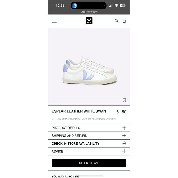 NEW Veja Esplar White Swan Blue Purple Tennis Shoes Sneakers Women 7 / 38 - Picture 8 of 9